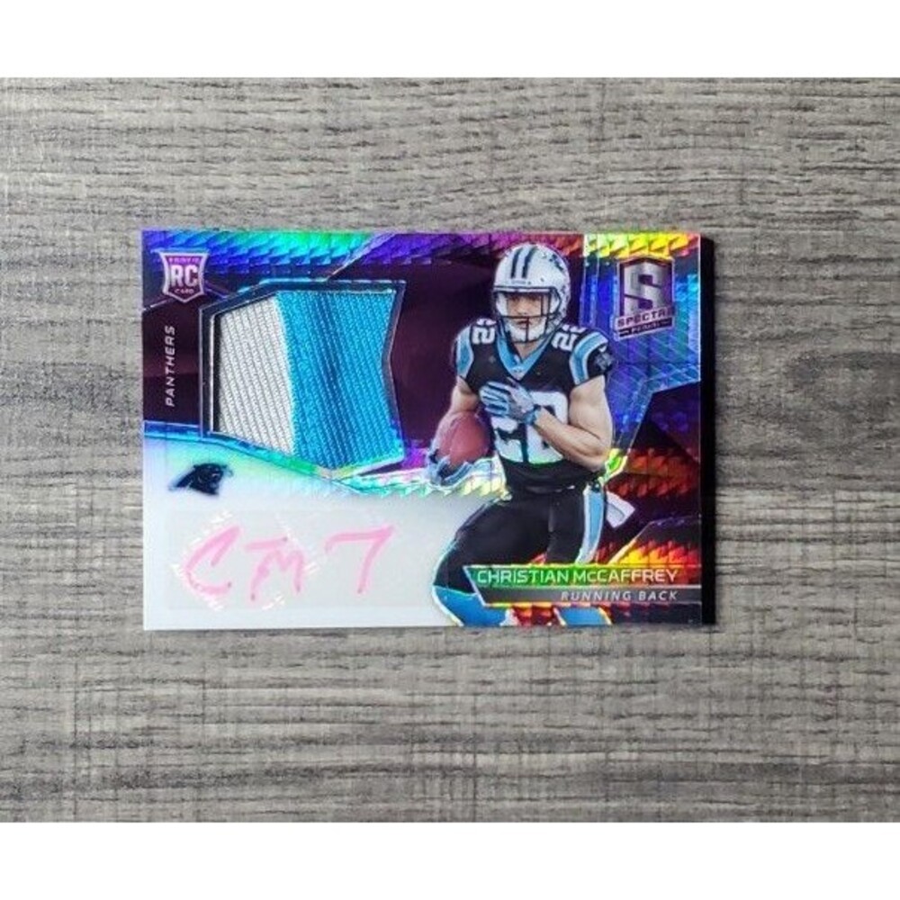 Christian Mccaffrey RPA Auto Patch Rookie RC 2017 Spectra /15  Prizm Panini
